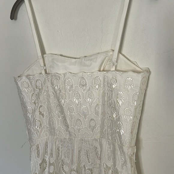 Betsey Johnson White Lace Overlay Midi Dress - Picture 8 of 11